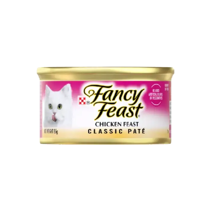 غذای مرطوب گربه فنسی فست (Fancy Feast) مدل پاته مرغ کلاسیک – قوطی ۸۵ گرمی