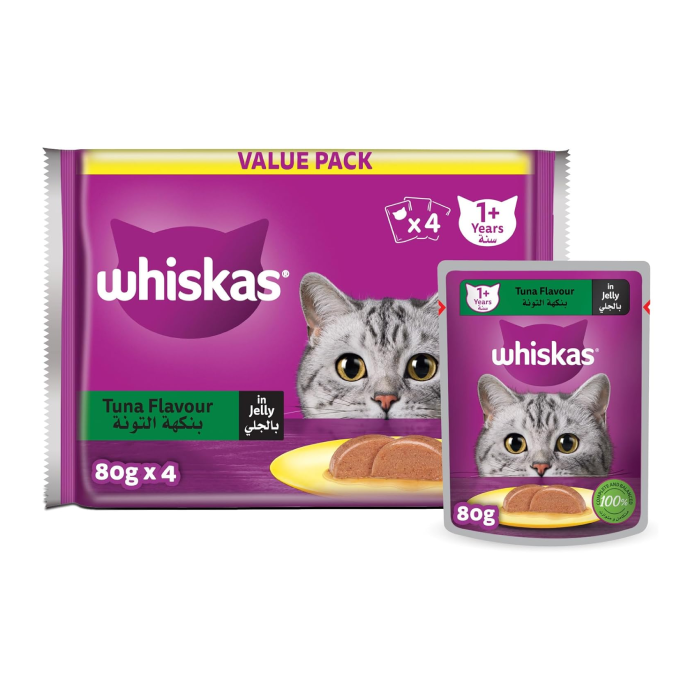 کنسرو غذای گربه ویسکاس – ماهی تون در ژله