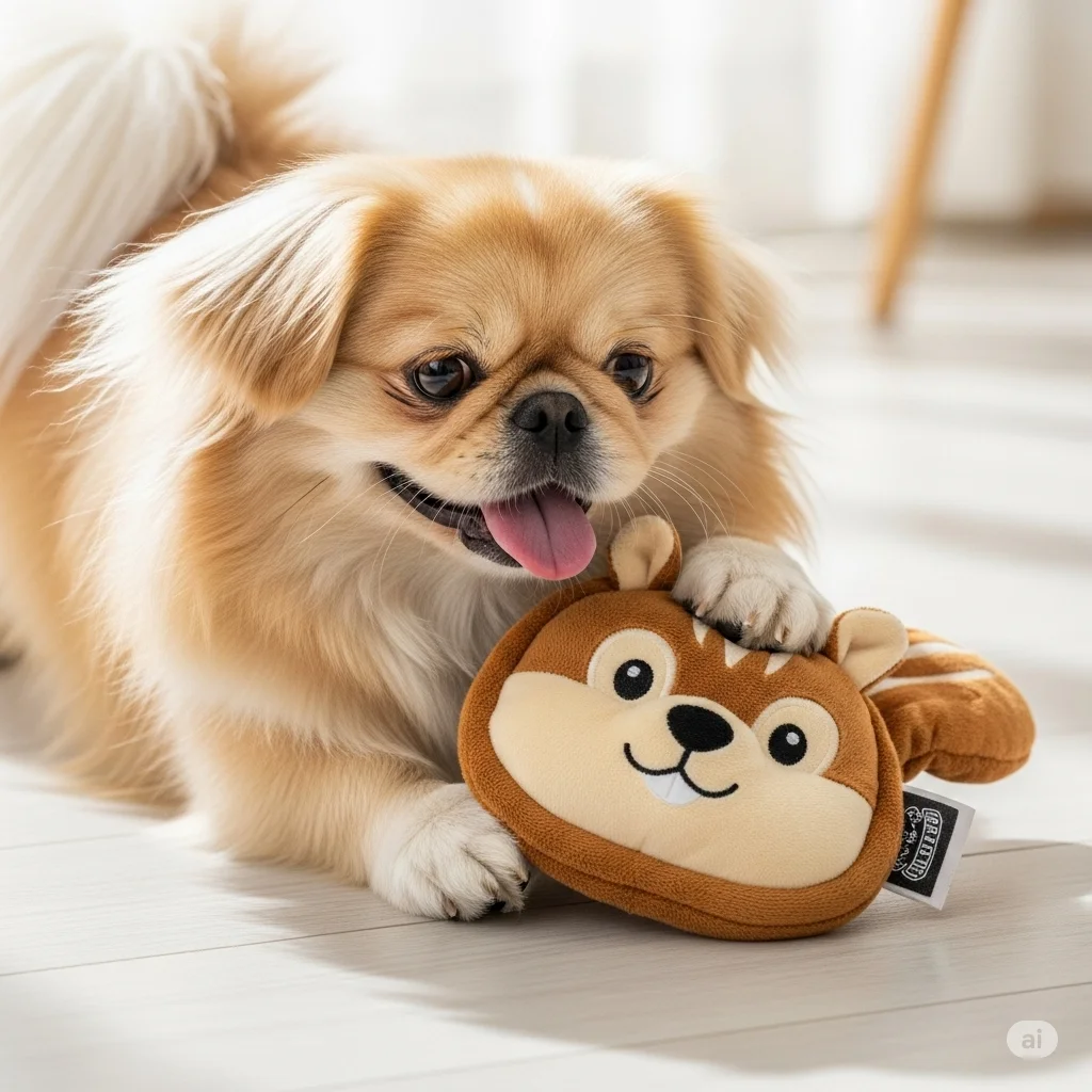 سگ پیکینیز بازیگوش