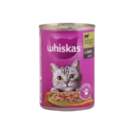 غذای مرطوب گربه ویسکاس (Whiskas) — تِیستی مینِس با گوشت بره، بوقلمون و سبزیجات در سس (بسته ۴۰۰ گرم)
