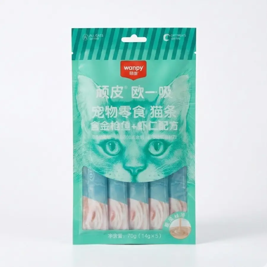 بستنی گربه ونپی Wanpy | طعم تن و میگو (سبز)